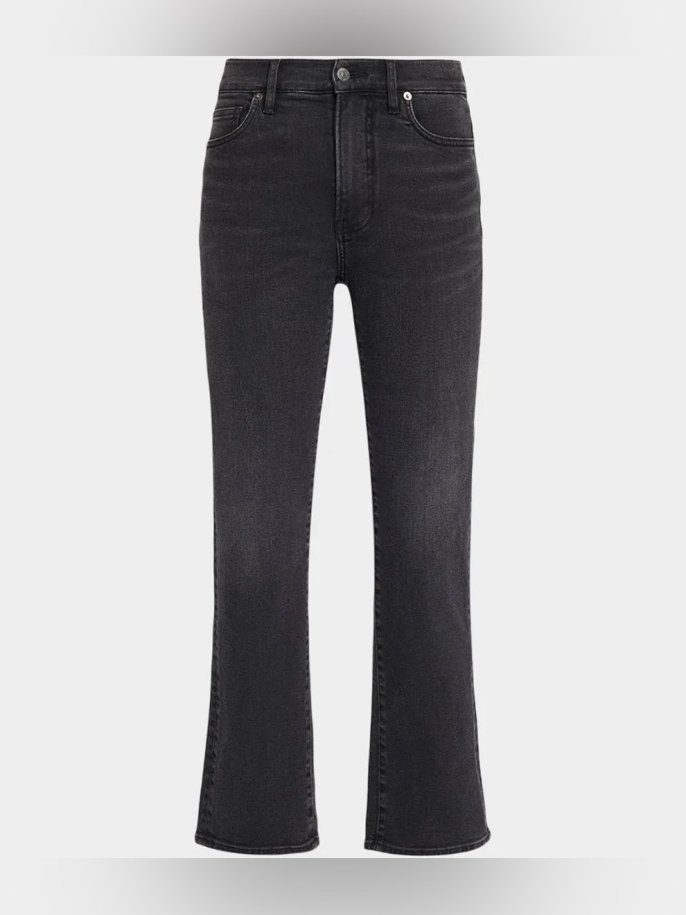 Veronica Beard Black Denim Straight Leg Women's Jeans stretch ankle petite onyx